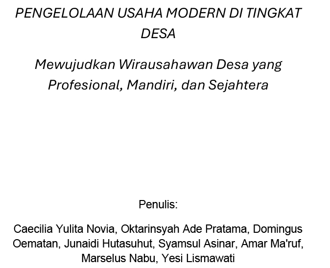 Sampul: 2.1. Pengenalan Pendekatan Kewirausahaan Untuk Mendukung Budidaya Cerdas Iklim