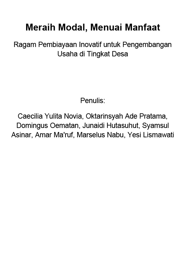 Sampul: 2.2. Pengenalan Ragam Pembiayaan Inovatif Untuk Pengembangan Usaha di Tingkat Desa